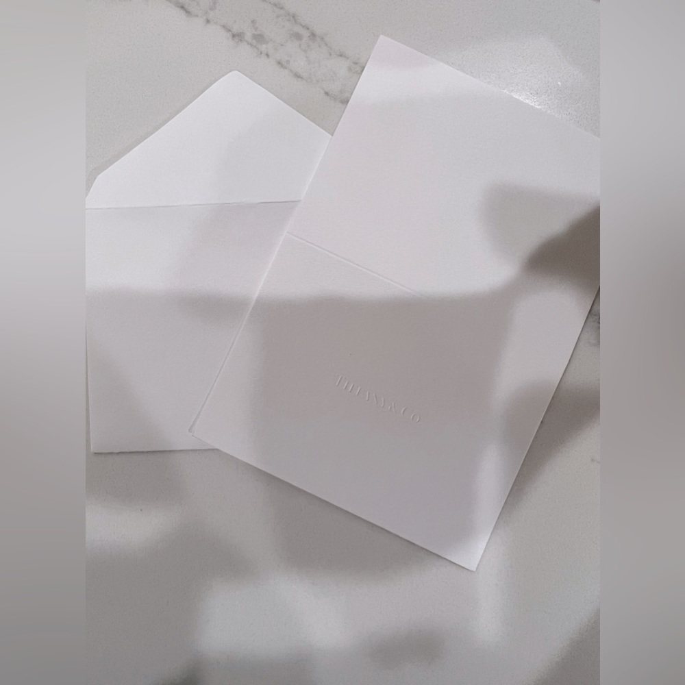 TIFFANY & CO BLANK SIGNATURE CARD WITH ENVELOPE
